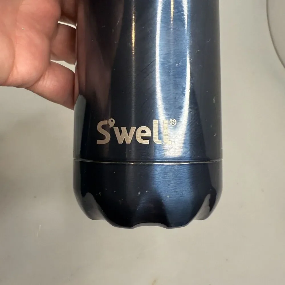 Facebook S’well 17oz Stainless Steel Blue Water Bottle Employee Narrow Neck